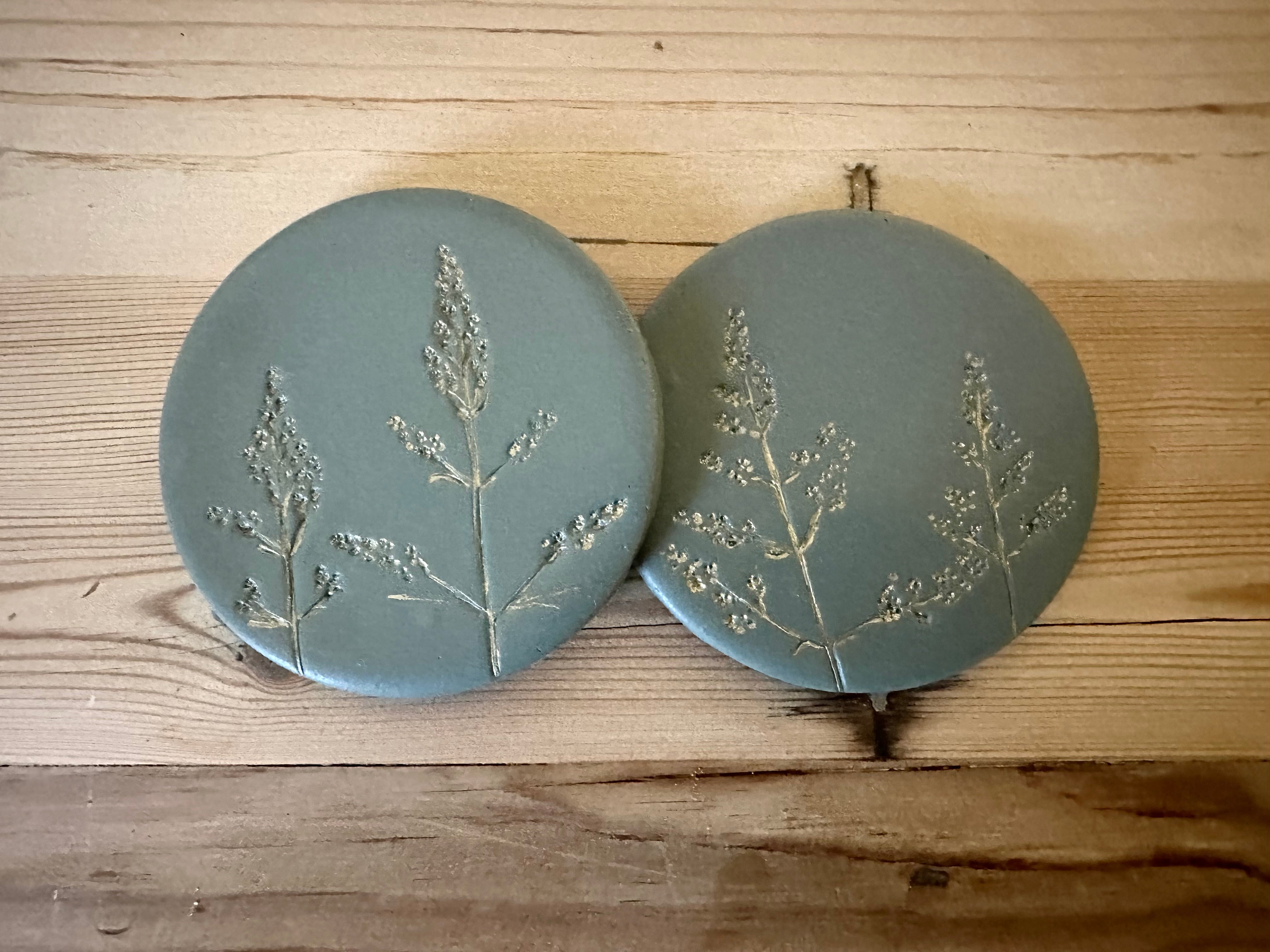 Artemis Green & Gold - Handcrafted Coasters - Set of 2