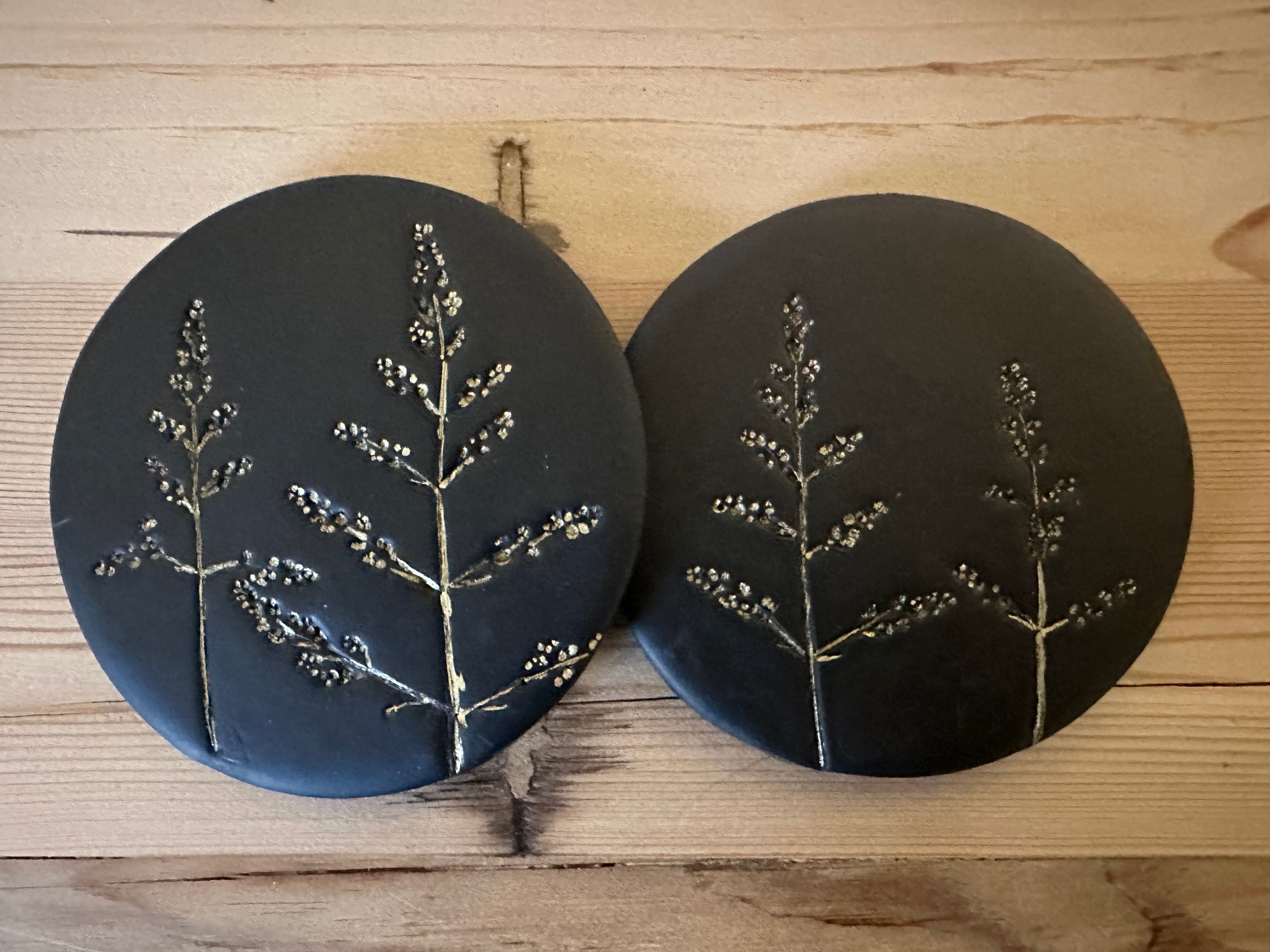 Artemis Black & Gold - Handcrafted Coasters - Set of 4